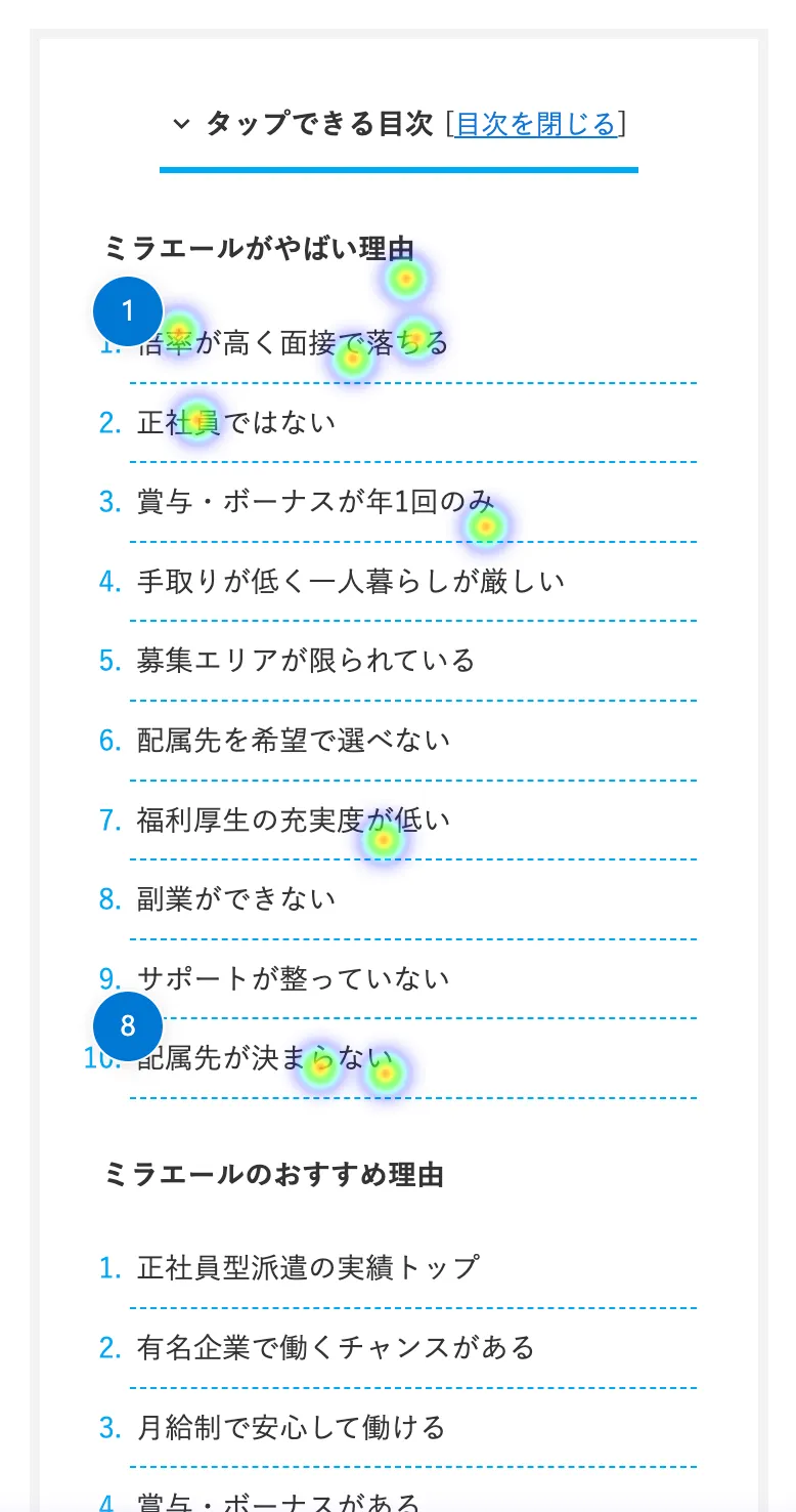 見出しの順番の入れ替え(ヒートマップ)