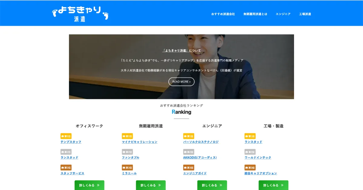 派遣求職者向けオウンドメディア運営(SEO)